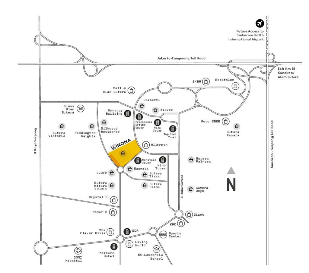 Peta lokasi Sutera Winona