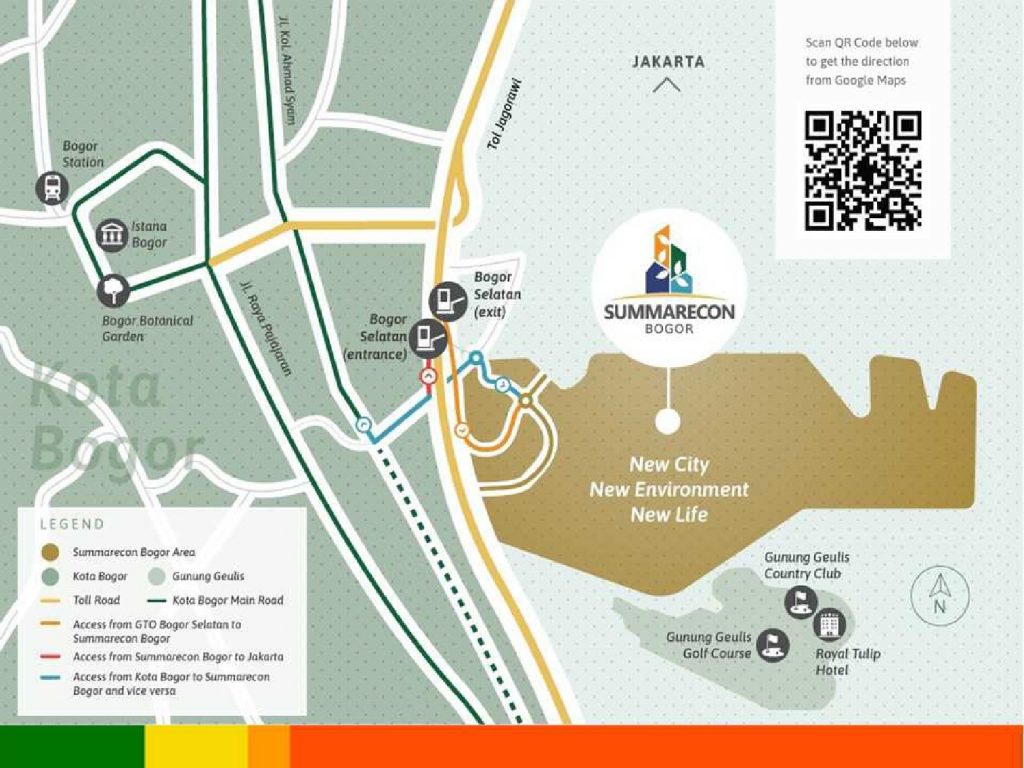 Peta lokasi Summarecon Bogor