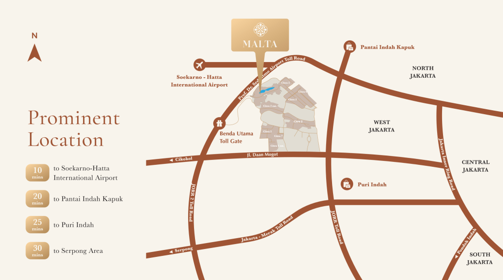 peta lokasi Malta Citra 8