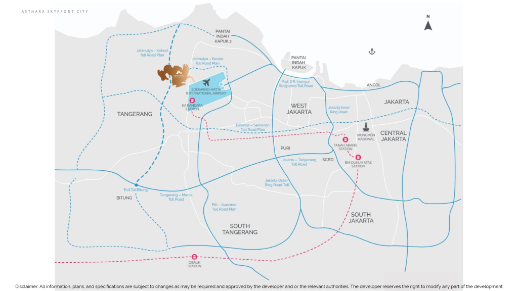 peta lokasi allurea asthara skyfront city