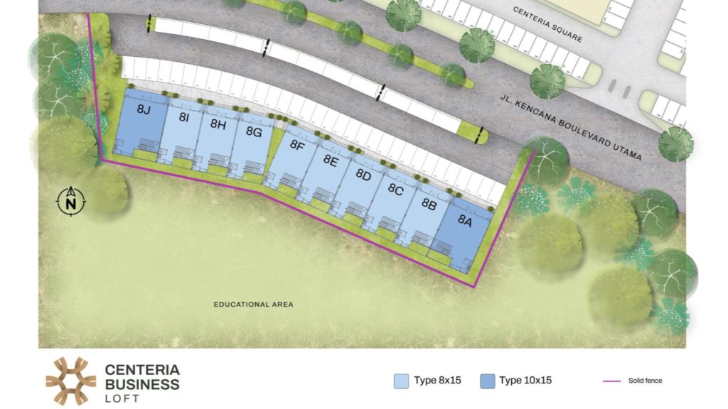 siteplan Centeria Business Loft