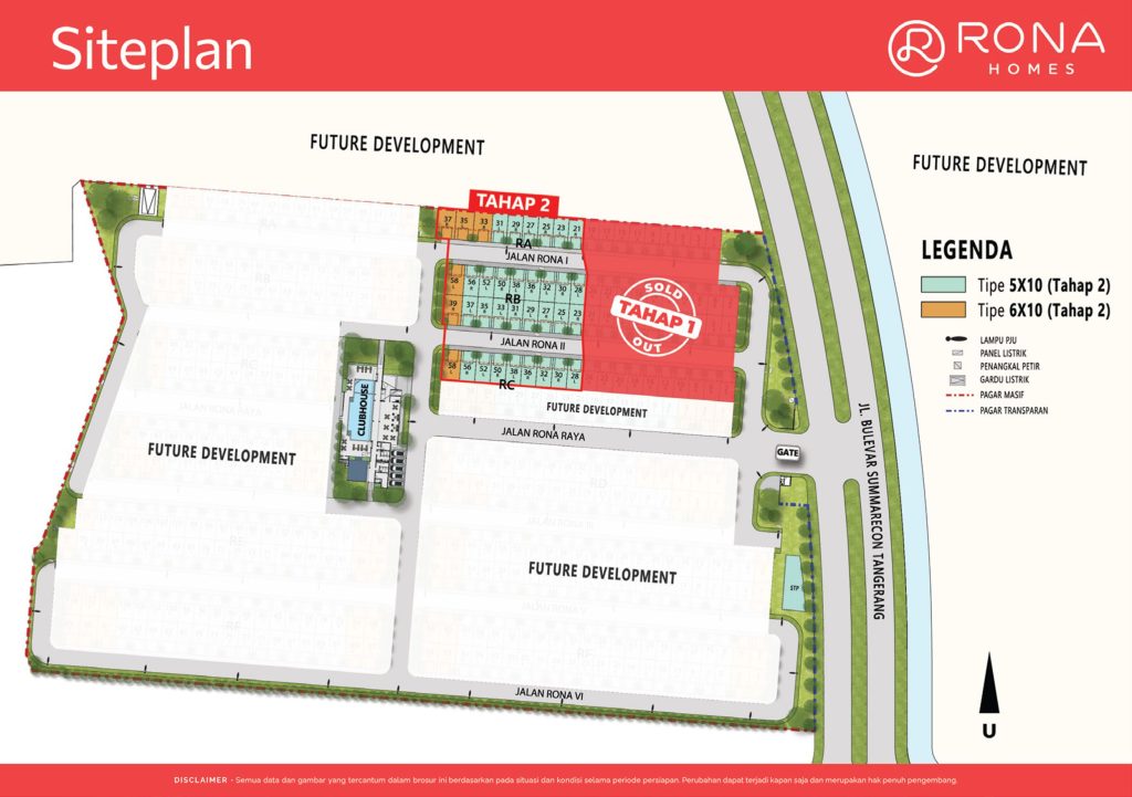 siteplan rona homes 2 summarecon tangerang