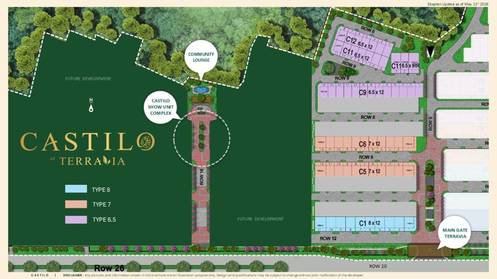 siteplan Castilo at Terravia BSD City