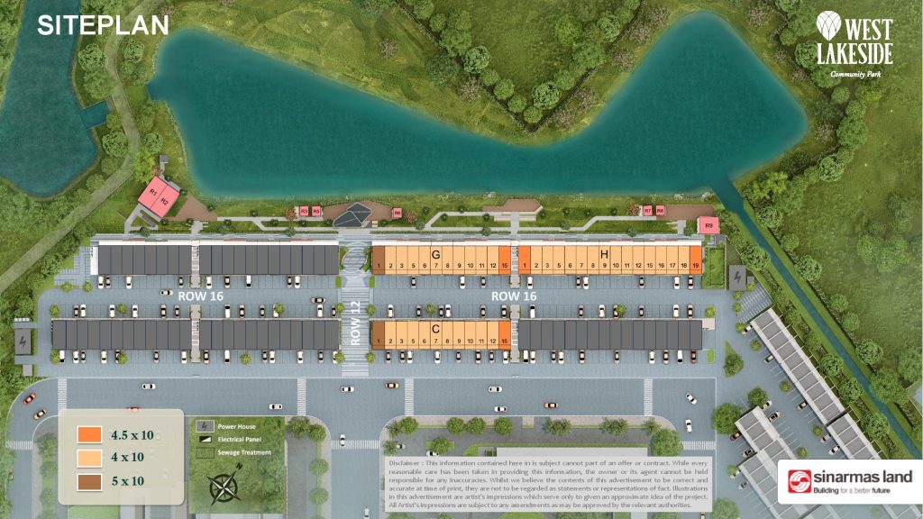siteplan ruko west lakeside bsd